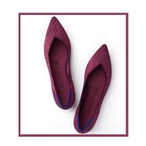 Rothy’s The Point Flats 9.5 Fig Python Gorgeous EUC